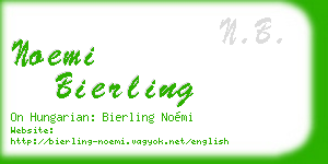 noemi bierling business card